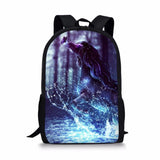 Horse Style Print Large Schoolbag Student School Backpack Waterproof Bagpack