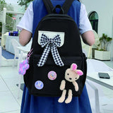 Women's Nylon School Bag Casual Travel Rucksack Canvas Mochila Sac