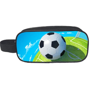 Football Pen Bag Double Layer Stationery Pencil-box