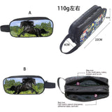 Football Pen Bag Double Layer Stationery Pencil-box
