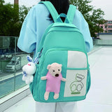 Girls Nylon School Bag Female Student Large Capacity Rucksack