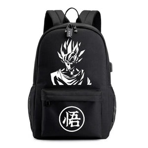 Luminous USB Charging Goku Backpack for Teenagers