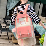 Canvas Girls Shoulder Bag School Backpack Casual Rucksack