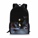 Kids School Bags Cats Pattern 3D Large Capacity Primary Student Bookbags