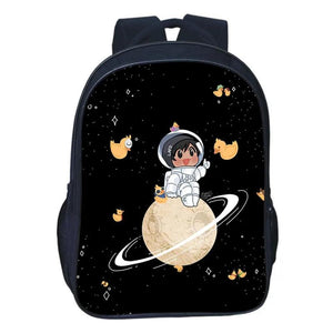 Quackity School Bag Backpack 16 Inches Boy Girl Teens Storage Travel Bags