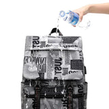 16 Inch Laptop Backpack, Men's Commuter Bag, Punk Print Schoolbag