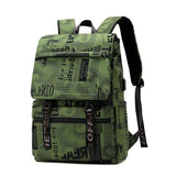 16 Inch Laptop Backpack, Men's Commuter Bag, Punk Print Schoolbag