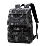 16 Inch Laptop Backpack, Men's Commuter Bag, Punk Print Schoolbag