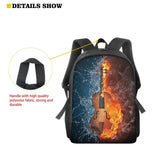 Violin Pattern School Bag for Girls Music Note Elementary School Backpack