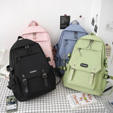 Canvas Travel Bookbags Teen Student Shoulder Bag Casual Backpacks
