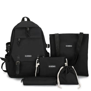 Canvas Travel Bookbags Teen Student Shoulder Bag Casual Backpacks