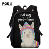 Alpaca Llama School Bag for Kids 15in