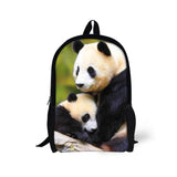 Panda Print Kids School Backpack Shoulder Bag