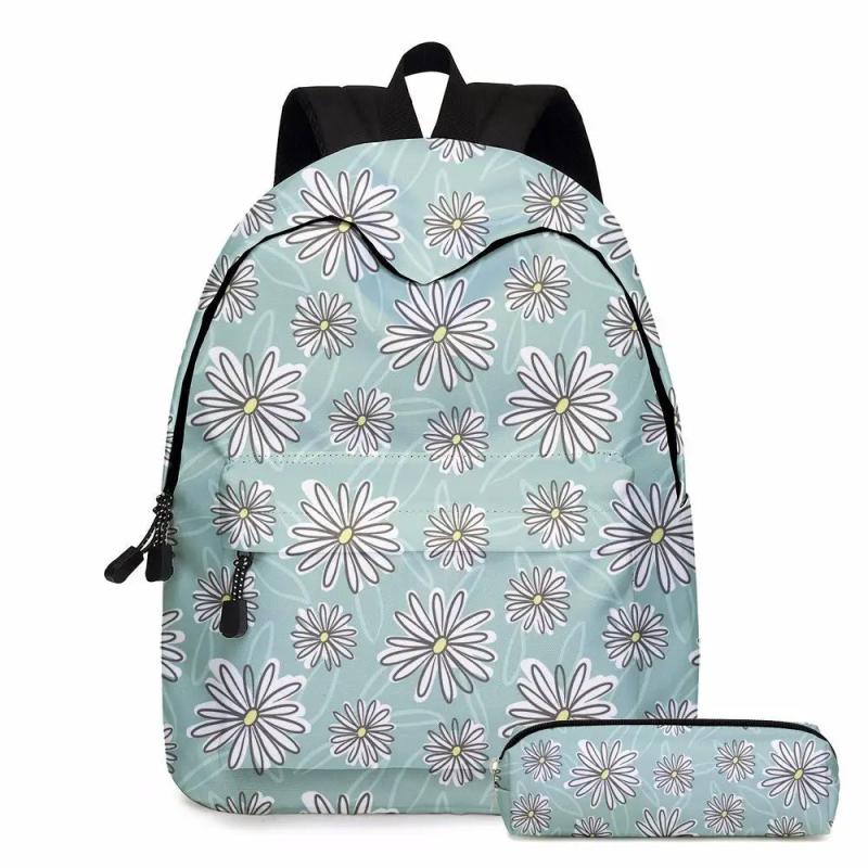 Floral Prints School Backpack Set for Girls, Kids Gift