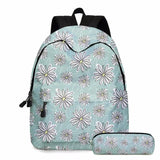 Floral Prints School Backpack Set for Girls, Kids Gift