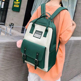 Canvas Women Backpack Casual School Bag for Teenage Girls