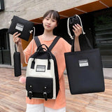 Canvas Women Backpack Casual School Bag for Teenage Girls
