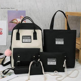 Canvas Women Backpack Casual School Bag for Teenage Girls