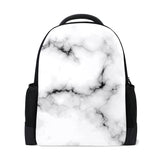 Girls School Backpack Marble Print Waterproof Book Bag