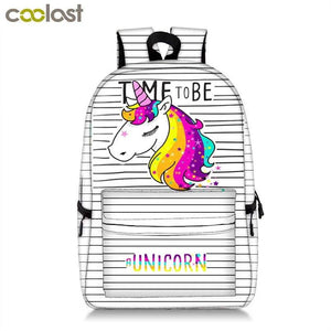 Colorful Unicorn Students Backpack Cartoon Panda Children School Bags Backpack