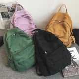 Vintage Distressed Canvas Backpack Large Capacity School Bags