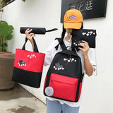 College Students' Canvas Backpack Large Capacity Backpacks For Girls