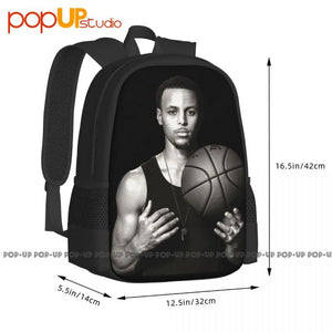 Steph Curry Portrait Backpack Bookbag Outdoor Running Gym Bag