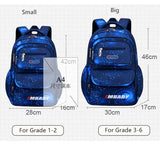 Boys Waterproof Nylon School Backpack