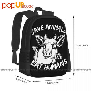 Evil Piggy Backpack Large Capacity School Gym Bag