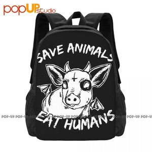 Evil Piggy Backpack Large Capacity School Gym Bag