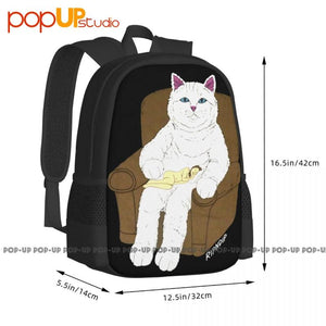 Cat Nap Time Backpack Large Capacity Gym Bag