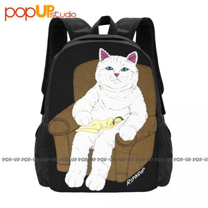 Cat Nap Time Backpack Large Capacity Gym Bag