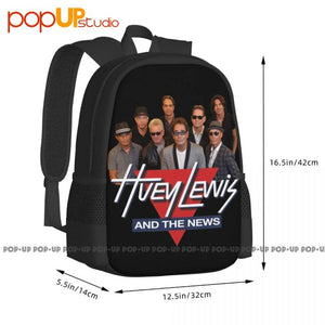 Huey Lewis And The News Rock N Roll Backpack Vintage Style Large Capacity