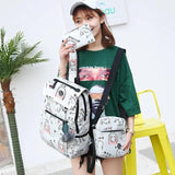 Kids Cartoon Pattern Canvas School Bag for Girls