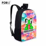 3D Printed Cartoon School Backpack for Kids 16 Inch
