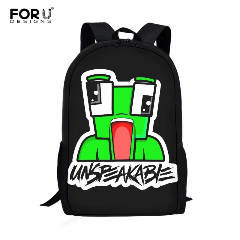 3D Printed Cartoon School Backpack for Kids 16 Inch