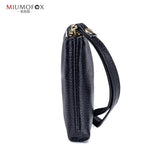 Unisex Leather Wallet Clutch High Capacity Zipper Bag