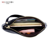 Unisex Leather Wallet Clutch High Capacity Zipper Bag