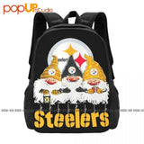 Gnomes Pittsburgh Steeler Merry Christmas Backpack Large Capacity Sports Bag