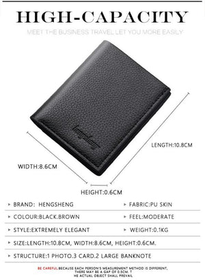 Men's Wallet Soft Leather Multi-function Wallet Tide Short Men's Wallet