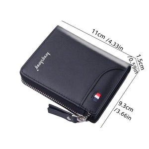 Men's Short Zipper Wallet Coins Bag