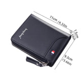 Men's Short Zipper Wallet Coins Bag