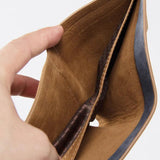 Men Short Wallet Retro Matte Two Fold Vertical Wallet