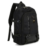 Men's Retro Travel Rucksack Zipper Closure Camping Bag