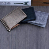 Men's Short PU Leather Wallet Dollar Clip Multifunctional Wallet