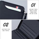 Men's Short Casual Wallet with Zipper Coins Bag