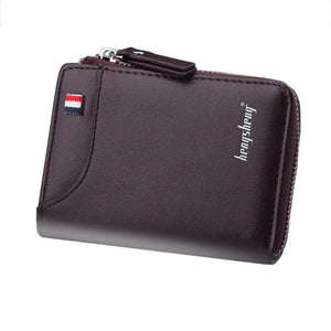 Men's Short Casual Wallet with Zipper Coins Bag