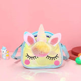 Zipper Unicorn Handbags Rainbow Travel Bag Messenger Bags Cartoon Shoulder Bag