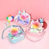 Zipper Unicorn Handbags Rainbow Travel Bag Messenger Bags Cartoon Shoulder Bag