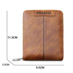 Men's Short Wallet Large-capacity Zipper Multi-card Business Wallet